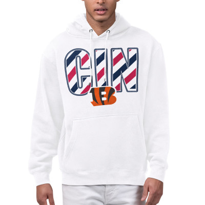 Толстовка Cincinnati Bengals Starter White Stars & Stripes Graphic