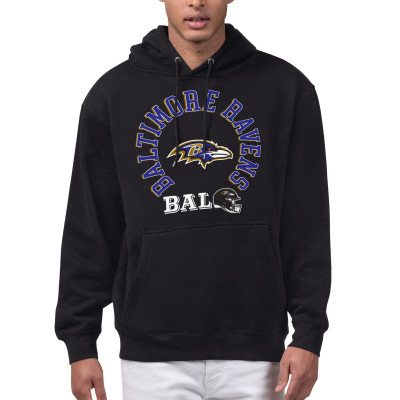 Толстовка Baltimore Ravens Starter Black All-Around Fan Graphic