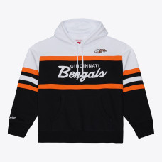 Толстовка Cincinnati Bengals Mitchell & Ness Black Head Coach Толстовка Cincinnati Bengals Mitchell & Ness Black Head Coach