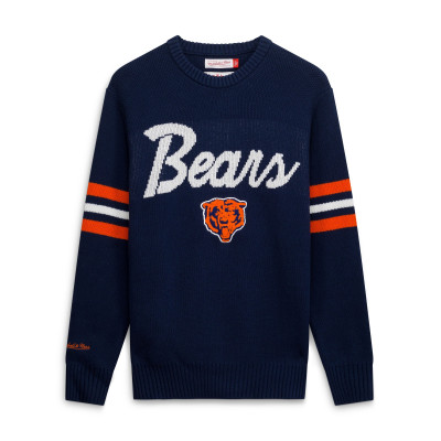Свитер Chicago Bears Mitchell & Ness Navy Head Coach