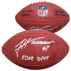 James Harrison Pittsburgh Steelers Autographed Fanatics Authentic Duke Full Color Football with 2008 DPOY' Inscription James Harrison Pittsburgh Steelers Autographed Fanatics Authentic Duke Full Color Football with 2008 DPOY' Inscription