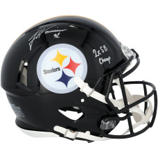 James Harrison Pittsburgh Steelers Autographed Fanatics Authentic Riddell Speed Authentic Helmet with 2x SB Champ' Inscription James Harrison Pittsburgh Steelers Autographed Fanatics Authentic Riddell Speed Authentic Helmet with 2x SB Champ' Inscription