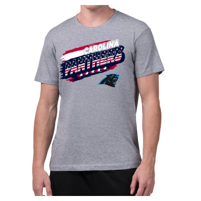 Футболка Carolina Panthers Starter Gray Patriotic Paint