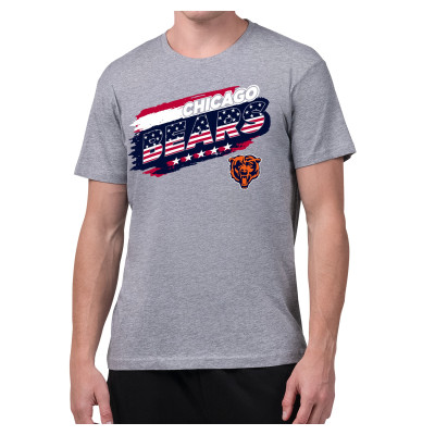 Футболка Chicago Bears Starter Gray Patriotic Paint
