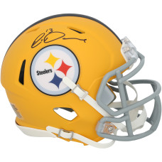 Rico Dowdle Pittsburgh Steelers Autographed Fanatics Authentic Riddell 2025 Alternate Speed Mini Helmet