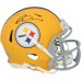Rico Dowdle Pittsburgh Steelers Autographed Fanatics Authentic Riddell 2025 Alternate Speed Mini Helmet