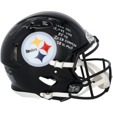 Hines Ward Pittsburgh Steelers Autographed Fanatics Authentic Riddell Speed Authentic Helmet with Multiple Inscriptions - Limited Edition of 10 Hines Ward Pittsburgh Steelers Autographed Fanatics Authentic Riddell Speed Authentic Helmet with Multiple Inscriptions - Limited Edition of 10