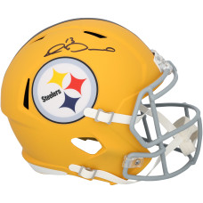Rico Dowdle Pittsburgh Steelers Autographed Fanatics Authentic Riddell 2025 Alternate Speed Replica Helmet