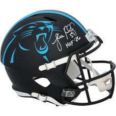 Luke Kuechly Carolina Panthers Autographed Fanatics Authentic Riddell 2022 Alternate Speed Replica Helmet with 'HOF 26 Inscription Luke Kuechly Carolina Panthers Autographed Fanatics Authentic Riddell 2022 Alternate Speed Replica Helmet with 'HOF 26 Inscription