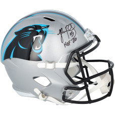 Luke Kuechly Carolina Panthers Autographed Fanatics Authentic Riddell Speed Replica Helmet with 'HOF 26 Inscription Luke Kuechly Carolina Panthers Autographed Fanatics Authentic Riddell Speed Replica Helmet with 'HOF 26 Inscription