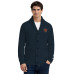Кардиган Chicago Bears Starter Navy Shawl Collar Heavy Knit Кардиган Chicago Bears Starter Navy Shawl Collar Heavy Knit