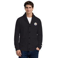 Кардиган Pittsburgh Steelers Starter Black Shawl Collar Heavy Knit