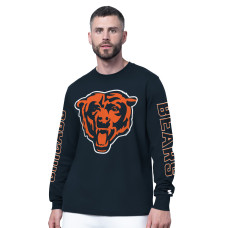 Футболка Chicago Bears Starter Navy Clutch Hit II Long-Sleeve Футболка Chicago Bears Starter Navy Clutch Hit II Long-Sleeve
