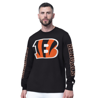 Футболка Cincinnati Bengals Starter Black Clutch Hit II Long-Sleeve