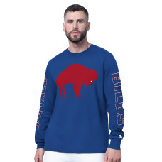 Футболка Buffalo Bills Starter Royal Clutch Hit II Vintage Logo Long-Sleeve