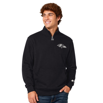 Свитшот Baltimore Ravens Starter Black Thursday Night Gridiron Batwing Quarter-Zip