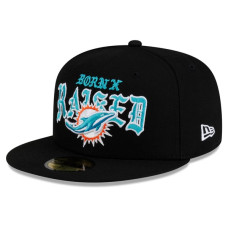 Бейсболка Miami Dolphins New Era x Born x Raised 59FIFTY - Black