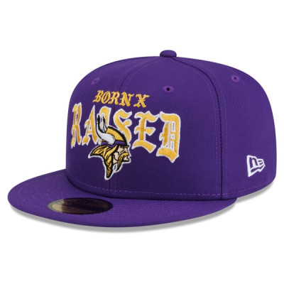 Бейсболка Minnesota Vikings New Era x Born x Raised 59FIFTY - Purple