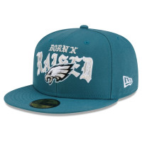 Бейсболка Philadelphia Eagles New Era x Born x Raised 59FIFTY - Midnight Green