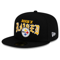 Бейсболка Pittsburgh Steelers New Era x Born x Raised 59FIFTY - Black