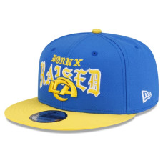 Бейсболка Los Angeles Rams New Era x Born x Raised 9FIFTY - Royal/Gold