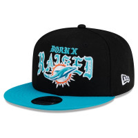 Бейсболка Miami Dolphins New Era x Born x Raised 9FIFTY - Black/Aqua