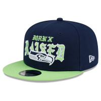 Бейсболка Seattle Seahawks New Era x Born x Raised 9FIFTY - College Navy/Neon Green