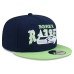 Бейсболка Seattle Seahawks New Era x Born x Raised 9FIFTY - College Navy/Neon Green