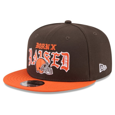 Бейсболка Cleveland Browns New Era x Born x Raised 9FIFTY - Brown/Orange
