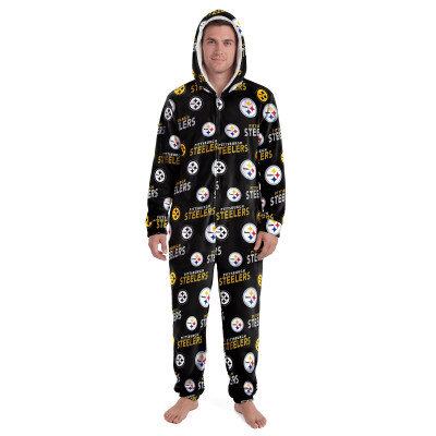 Unisex Pittsburgh Steelers Concepts Sport Black Sidekick Union Suit