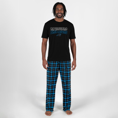 Carolina Panthers Concepts Sport Black Highland Sleep Set