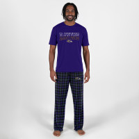 Baltimore Ravens Concepts Sport Purple Highland Sleep Set