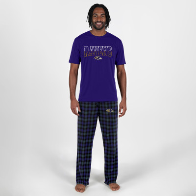 Baltimore Ravens Concepts Sport Purple Highland Sleep Set
