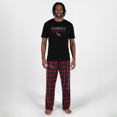 Arizona Cardinals Concepts Sport Black Highland Sleep Set