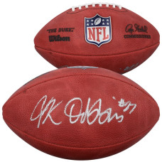 J.K. Dobbins Denver Broncos Autographed Fanatics Authentic Duke Full Color Football