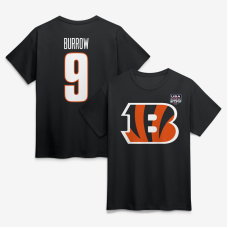 Футболка Cincinnati Bengals Joe Burrow Black USA 250 Name & Number