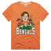 Футболка Unisex Cincinnati Bengals Joe Burrow Homage Orange Caricature Graphic Tri-Blend