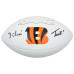 Ja'Marr Chase & Tee Higgins Cincinnati Bengals Autographed Fanatics Authentic Franklin White Panel Football
