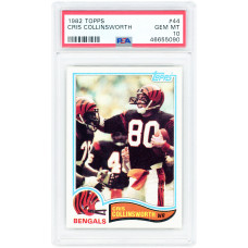 Карточка Cris Collinsworth Cincinnati Bengals 1982 Topps #44 PSA Authenticated 10