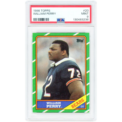 Карточка William Perry Chicago Bears 1986 Topps #20 PSA Authenticated 9