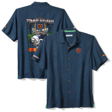 Рубашка Chicago Bears Tommy Bahama Navy Endzone Paradise IslandZone