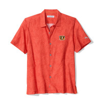 Рубашка с коротким рукавом Cincinnati Bengals Tommy Bahama Orange Saltwater Fronds