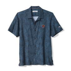 Рубашка с коротким рукавом Chicago Bears Tommy Bahama Navy Saltwater Fronds Рубашка с коротким рукавом Chicago Bears Tommy Bahama Navy Saltwater Fronds