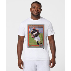 Футболка Unisex Cincinnati Bengals Chad Johnson Homage Ash NFL Topps Trading Card Tri-Blend