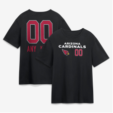 Именная футболка Arizona Cardinals Black Touchdown Wordmark Name & Number Именная футболка Arizona Cardinals Black Touchdown Wordmark Name & Number