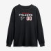 Именная футболка с длинным рукавом Atlanta Falcons Black Touchdown Wordmark Name & Number