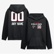 Именная толстовка Atlanta Falcons Black Touchdown Wordmark Name & Number