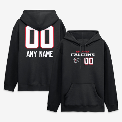 Именная толстовка Atlanta Falcons Black Touchdown Wordmark Name & Number
