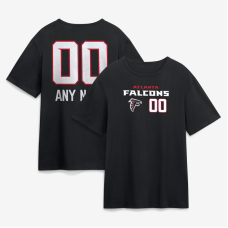 Именная футболка Atlanta Falcons Black Touchdown Wordmark Name & Number