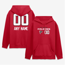 Именная толстовка Atlanta Falcons Red Touchdown Wordmark Name & Number